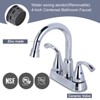 WOWOW 4 in. Centerset Double Handle Bathroom Faucet in Brushed Nickel - 3 of 4