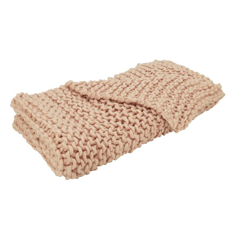 Saro Lifestyle Saro Lifestyle Throw Blanket with Chunky Knit Design, 2 of 5