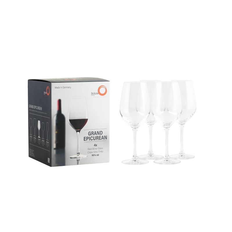 Set of 4 Grand Epicurean Wine Drinkware 16.75oz Glasses Red - Stolzle Lausitz, 4 of 6