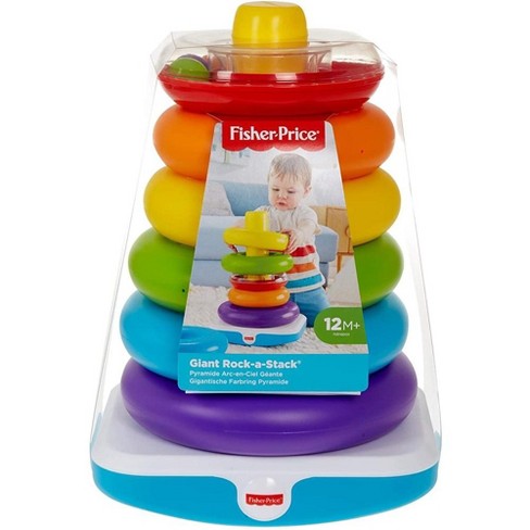 Fisher Price Laugh Learn Grow Play Giant Colorful Rings Rock a stack Ring Toss Toddler Game Target