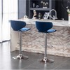 Counter Barstools Set of 2, Swivel Bar Stools Adjustable Height with Chrome Base for Kitchen, Pub - 2 of 4