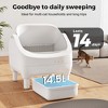 Smart Cat Litter Box with Waste Drawer, Cleaning Brush, Charger and Cat Litter Mat - 4 of 4