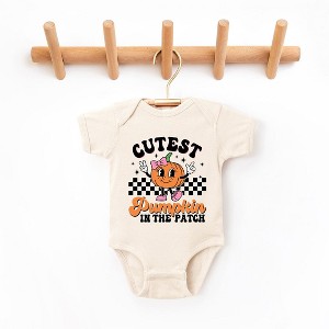 The Juniper Shop Cutest Pumpkin Checkered Baby Bodysuit - 1 of 3