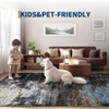 Modern Area Rug Washable Non-Slip Abstract Floor Mat, Non-Shedding Contemporary Accent Rug - 4 of 4