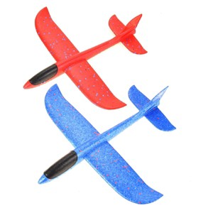 JuzToys 2 Pack Foam Airplane Toys, 17.5" Throwing Glider Plane, Outdoor Flying Toys for Kids - 1 of 4