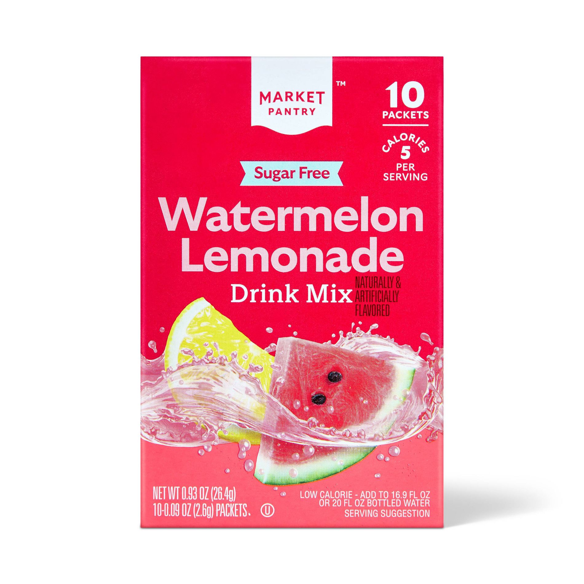Watermelon Lemonade Sugar-Free Drink Mix - 10ct Market Pantry™