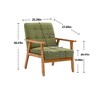 CAVINAS Velvet Fabric Accent Chair with Mid-Height Backrest,Mid-Century Upholstered Living Room Chairs,Reading Chairs for Living Room - 3 of 4