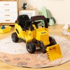 Costway 12V Kids Ride On Construction Tractor with Horn & Music & Tail LED Lights Yellow - 4 of 4
