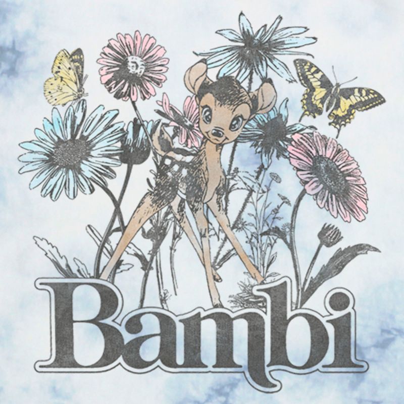 Men's Bambi Floral Sketch T-Shirt, 2 of 5