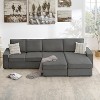 Modular Sectional Sofa, U/L-Shaped Couch w/ Removable Cover, Modern Convertible Deep Seat Sofa, Comfy Cloud Sleeper Sofa Couch for Living Room&Office - 2 of 4