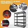 ALEXOUN 5 Tier Black Heavy Duty Metal Storage Shelves,Open Back Adjustable Shelves Strong Load Bearing for Garage,Pantry,Office. - 4 of 4