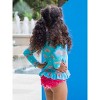 RuffleButts Girls UPF50+ Long Sleeve Rash Guard Bikini - 4 of 4