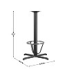 Emma and Oliver 30" x 30" Cast Iron Bar Table X-Base with Foot Ring - 2 of 2