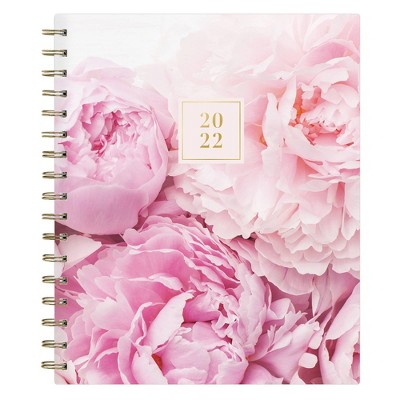 2022 Planner 7" x 9" Daily/Monthly Wirebound Hardcover Peony - Rachel Parcell by Blue Sky