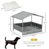 LAOTIES Wicker Dog House Outdoor with Canopy,Rattan Dog Bed for Small And Medium Dogs,Raised Pet Sofa with Water Resistant Cushion - 2 of 4