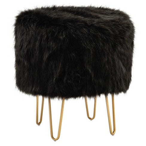 Target cheap fur ottoman