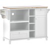NicBex Mobile Kitchen Island Cart Kitchen Carts on Wheels with Storage on Wheel with 2 Drawers, Cabinet and 6 Open Shelves for Kitchen - 4 of 4