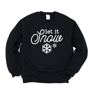 Simply Sage Market Women's Graphic Sweatshirt Let It Snow Snowflake - 1 of 4