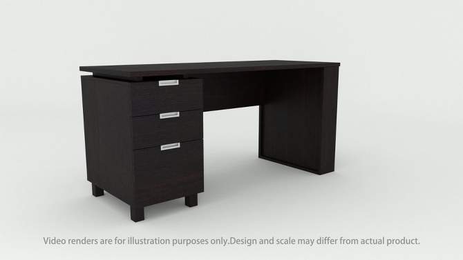 Abella Office Desk Espresso - HOMES: Inside + Out, 2 of 9, play video