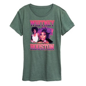 Women's - Whitney Houston - Vintage Portraits Short Sleeve Graphic T-Shirt - 1 of 4