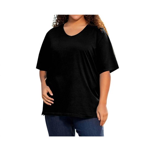 Women's Cotton Short Sleeve Tee - Plus - On The Plus Side - image 1 of 4