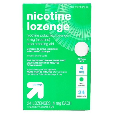 Nicotine 4mg Lozenge Stop Smoking Aid - Mint - up & up™