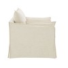 Linen Armless Chair with Loose Seat & Back Cushion and Accent Pillows for Living Room - 3 of 4