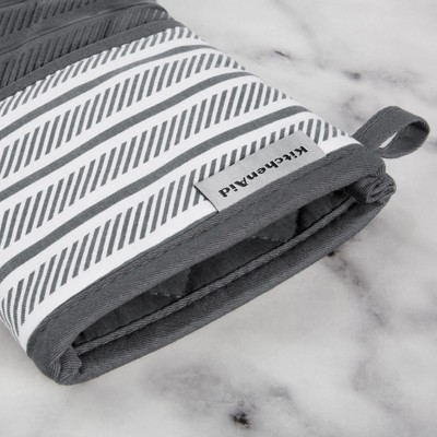 Charcoal Grey Silicone Heat Resistant Oven Mitts Set