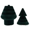 Northlight Tall Accordion Honeycomb Foldable Paper Christmas Tree - 4' -  Dark Green - 4 of 4
