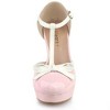 Allegra K Women's Platform Bow T-Strap Chunky Heels Pumps - 2 of 4