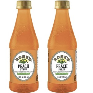 Rose’s Peach Syrup 2 Pack 12 OZ Bottle, | Perfect for Cocktails, Beverages, and Mixers - 1 of 4