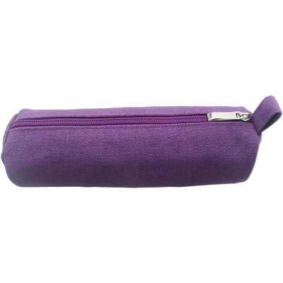 Fmeida Heavy Canvas Stationery Stylish Simple Pencil Bag and Durable Compact Zipper Pencil Case Pouch 1 Pack Gray