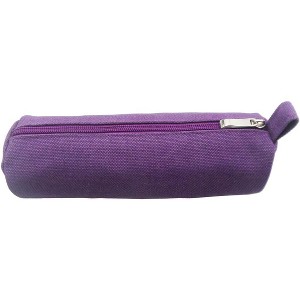 Fmeida Heavy Canvas Stationery Stylish Simple Pencil Bag and Durable Compact Zipper Pencil Case Pouch 1 Pack Gray - 1 of 4