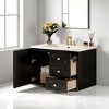 Mshliw 30" Bathroom Vanity with Ceramic Sink, Mid-Century Modern Freestanding Vanity Cabinet with 2 Drawers and Large Storage Space - 2 of 4