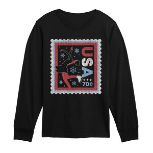 Boys' - Instant Message - Figure Skater Stamp Long Sleeve Graphic T-Shirt - 1 of 4