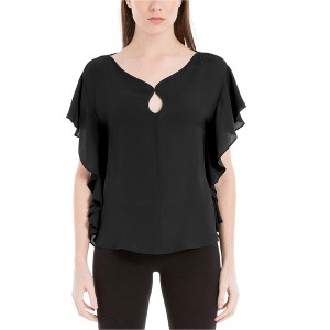 Max Studio London Womens Flutter Sleeve Keyhole Pullover Blouse - 1 of 1