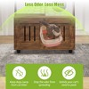 60'' Large Litter Box Enclosure with Storage Shelf, Hidden Litter Box Furniture with Condo, Hammock, Scratching Mat and Playing Ball - 2 of 4