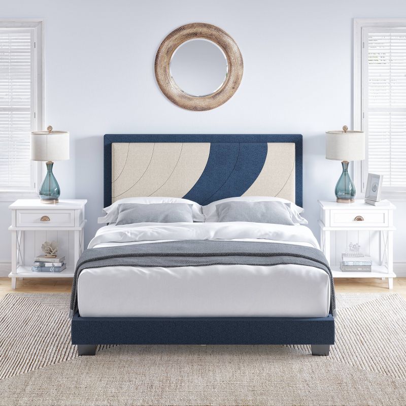 Becca Two Tone Upholstered Platform Bed - Eco Dream, 5 of 10