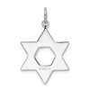 Black Bow Jewelry Rhodium Plated Sterling Silver Star of David Pendant, 19x21mm (3/4 In) - 3 of 4