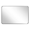 FURNIinspire Metal Frame Rectangle Mirror Crystal Clear Reflections Bathroom Vanity Bedroom Wall Decor, Black, 36"*24"*1.2" - 2 of 4
