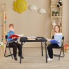 Kids' 5-Piece Folding Table & Chairs Set - Upholstered Portable Metal Frame Activity Set for Eating/Reading/Playing - 3 of 4