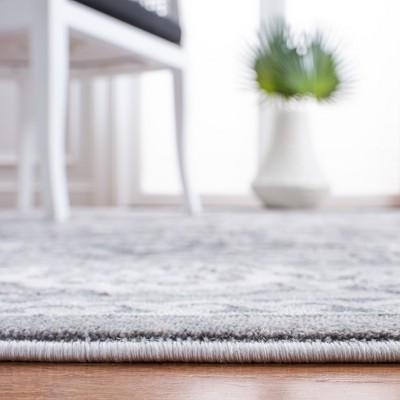 Alhambra 4' x 6' Cream and Grey Synthetic Area Rug