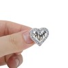 Unique Bargains Rhinestone Heart Shoelace Charms Silver Tone 1 Pair - 3 of 4