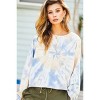 Slickblue Women's Casual Tie-Dye Crop Pullover - Oversize Fit, Round Neck, Multicolor, Size S-L - 2 of 4
