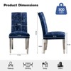Grungis Chenille Kitchen Chair Set of 2,Upholstered Dining Chairs with High Tufted Back and Stainless Steel Legs for Dining Room,Kitchen - 3 of 4