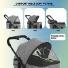 FDW Pet Stroller 3-in1 Multifunction Dog Stroller with All-Terrain Tires Extra-Large Storage Basket Adjustable Canopy for Small to Medium Dogs Cats - 4 of 4
