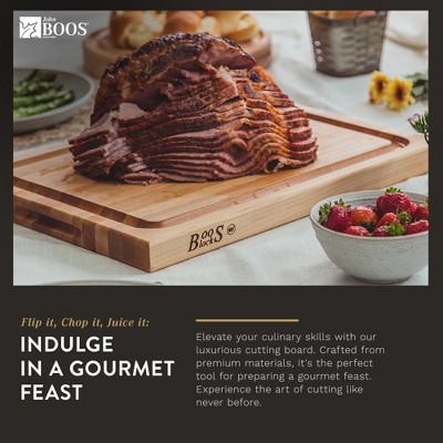 John Boos Large Maple Wood Cutting Board with Juice Groove
