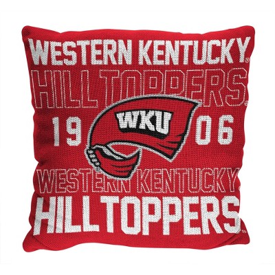 NCAA Western Kentucky Hilltoppers 20"x20" Woven Pillow