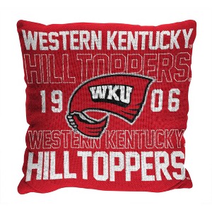 NCAA Western Kentucky Hilltoppers Stacked Woven Pillow - 1 of 3