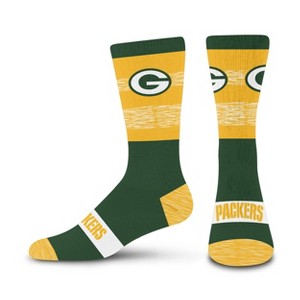 NFL Green Bay Packers Youth Mixer Crew Socks: Cushioned Heel & Toe, Team Logo - 1 of 3